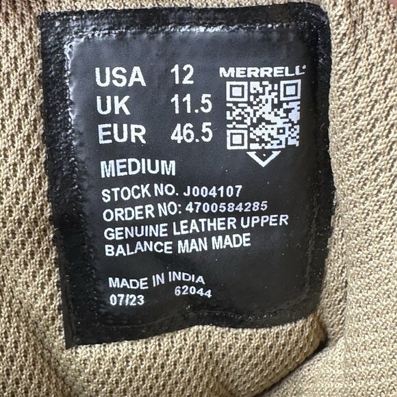 Merrell Moab 3 Tactical 8" Boots Men’s 10 & 12 Zip Waterproof Military J004107 - Picture 8 of 8